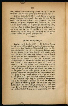 402-408, Kleine Mittheilungen...