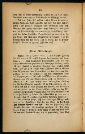 402-408, Kleine Mittheilungen...