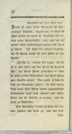 Mannheim den 27sten April 1785