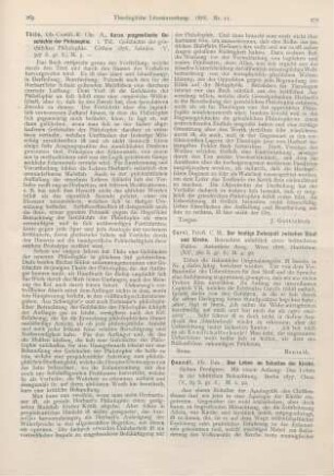 269-270 [Rezension] Thilo, Chr. A., Kurze pragmatische Geschichte der Philosophie. 1. Thl. Geschichte der griechischen Philosophie