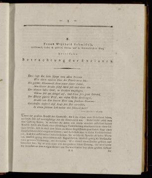II. Franz Wilibald Schmidt's [...] kritische Betrachtung der Enziane