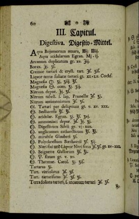 III. Capitul. Digestiva. Digestiv-Mittel.