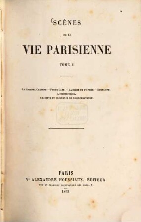 Oeuvres complètes de H. de Balzac, 10. La comédie humaine; 1: Etudes de moeurs; 3: Scènes de la vie parisienne; 2