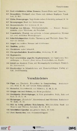Verschiedenes (Nr. 650-667)