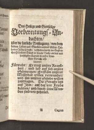 Drei Heilige und Gottselige Vorbereitungs-Andachten/ Uber die ...[u. a.]