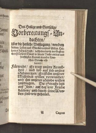 Drei Heilige und Gottselige Vorbereitungs-Andachten/ Uber die ...[u. a.]