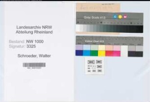 Entnazifizierung Walter Schroeder, geb. 07.01.1890 (Postinspektor)