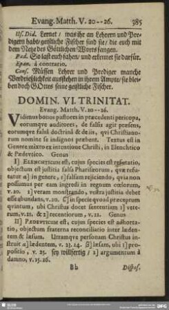 Domin. VI. Trinitat. Evang. Matth. V. 20-26