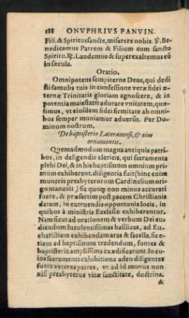 De baptisterio Lateranensi, et eius ornamentis.