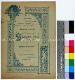 Programmheft des Arbeiter-Sängerbundes von Berlin und Umgebung zum Sänger-Fest 1895; Berlin, 21. Juli 1895