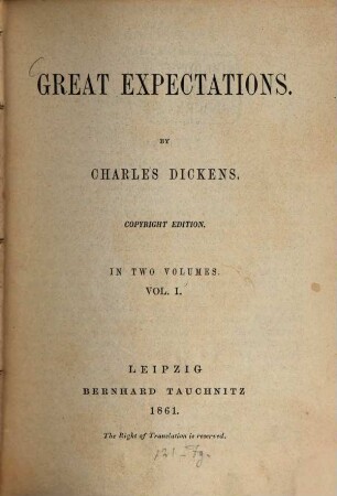 Great expectations, 1