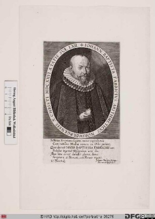 Bildnis Johann Baptist Fabricius (II)