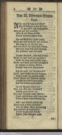 Am III. Advents-Sonntage