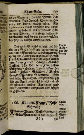 166. Kannen-Kraut/ Roß-Schwantz. - 176. Fette Henne.