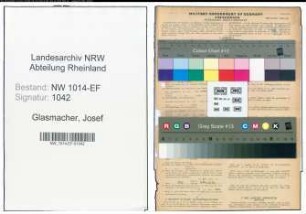 Entnazifizierung Josef Glasmacher , geb. 17.03.1920 (Mechaniker)