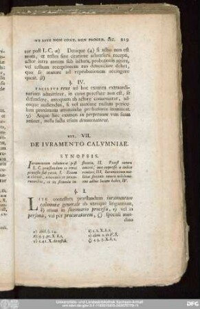 Tit. VII. De iuramento Calumniae.