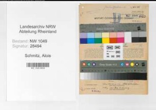 Entnazifizierung Alois Schmitz , geb. 15.05.1916 (Arzt)