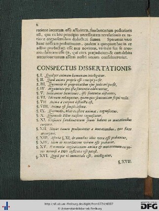 Conspectus Dissertationis.