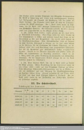 III. Die Schülerschaft