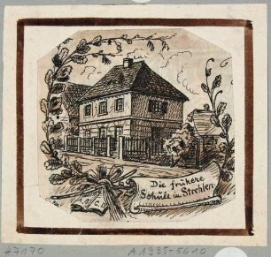 Die alte Schule in Strehlen bei Dresden (Dohnaer Str. 16, 1828 von Oberlandbaumeister Gottlob Friedrich Thormeyer erbaut, 1858 erweitert)