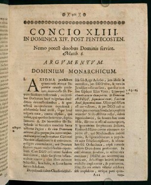 401-408, Concio XLIII. in dominica XIV. post pentecosten