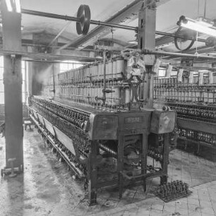 Hainitz, Flachsspinnerei : Hainitz. VEB Flachsspinnerei Hainitz. Produktionshalle
