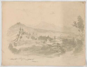 Bauernfeind, Gustav; Italien; Österreich; Schweiz; Studien- und Reiseskizzen - Luzern vom Gutsch aus gesehen (Ansicht)