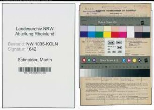 Entnazifizierung Martin Schneider , geb. 24.07.1897 (Elektroingenieur)