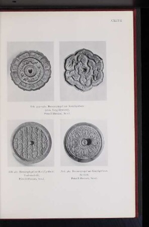 Abb. 461. Bronzespiegel aus Koryogräbern. Yuchenschrift, Prinz-I-Museum, Seoul.