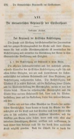 276-298 Die übernatürlichen Geheimnisse des Christenthums : siebter Artikel