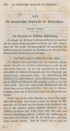 276-298 Die übernatürlichen Geheimnisse des Christenthums : siebter Artikel