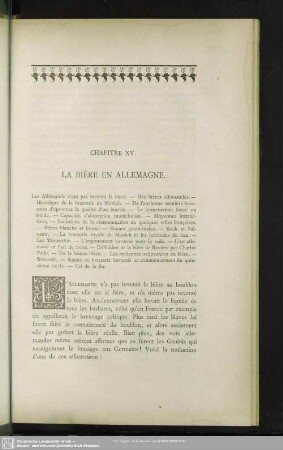 Chapitre XV. La Bière En Allemagne