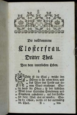 Von dem innerlichen Leben.