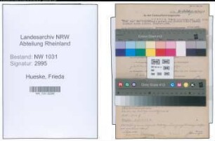 Entnazifizierung Frieda Hueske , geb. 05.12.1884 ()