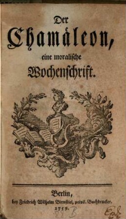 Der Chamäleon : eine moralische Wochenschrift. 1759, Nr. 1 - 18