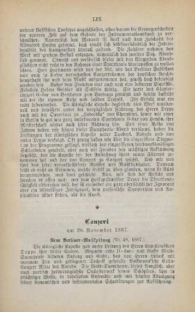 Conzert am 26. November 1887