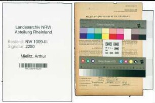 Entnazifizierung Arthur Mielitz , geb. 17.04.1896 (Buchhaendler)