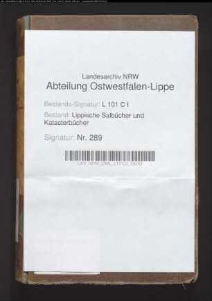 Salbuch der ehem. Vogtei Hohenhausen von 1856, Bd. 1