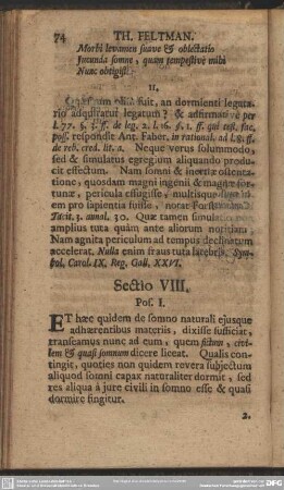 Sectio VIII.