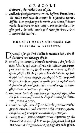 Oracoli Della Contessa Catherina L. Visconte.