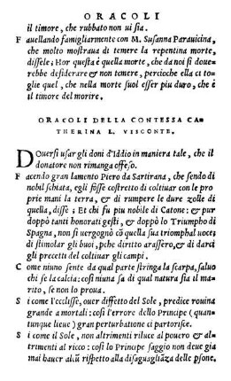 Oracoli Della Contessa Catherina L. Visconte.