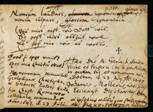 [Dirschau] ; 23.07.1647 / Christophorus Grebnerus, Johannes Mollerus