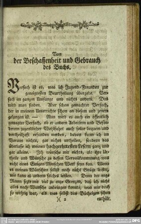 Von der Beschaffenheit und Gebrauch des Buchs