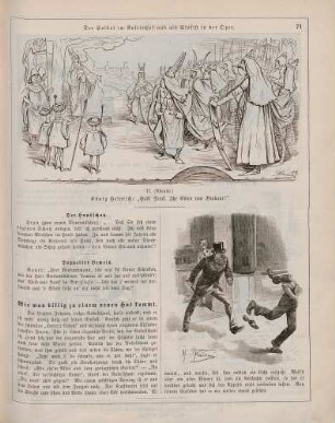 "Der Soldat im Kasernhof und als Statist in der Oper" "Wie man billig zu einem neuen Hut kommt"
