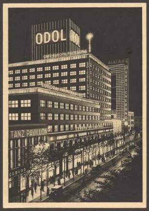 Ansichtskarte Odol-Lichtturm, Europahaus, Stresemannstraße