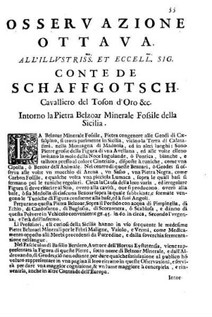 Osservazione Ottave all'Illustriss. et Eccell. Sig. Conte de Schaffgotsch ...