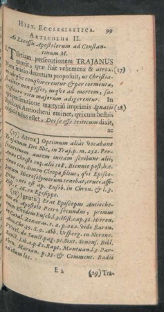 Articulus II. Ab Excessu Apostolorum ad Constantinum M.