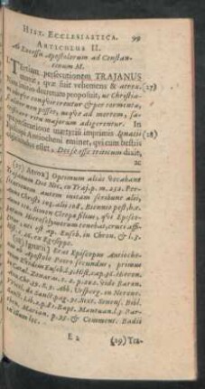 Articulus II. Ab Excessu Apostolorum ad Constantinum M.