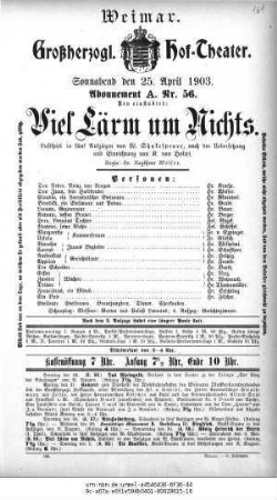 Viel Lärm um Nichts