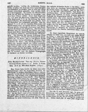 Ueber Basaltpolarität. Von Aug. Zeune, Director der königl. Blinden-Anstalt u. s. w. Berlin, b. Weiss. 1809. 82 S. 8. Mit einer Kupfert.